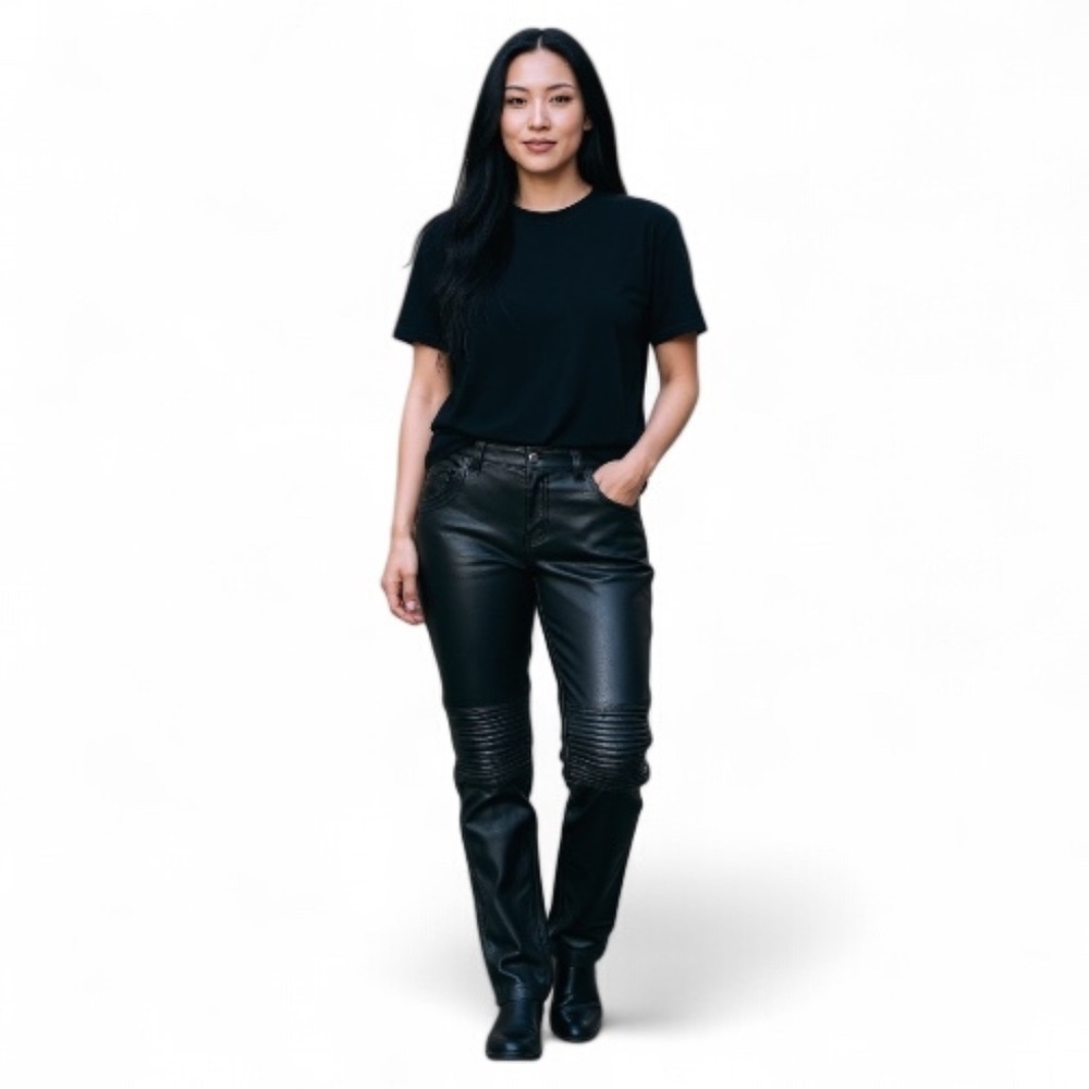 Women’s vintage Zadig & Voltaire black leather pants size 36(France) 2 in USA